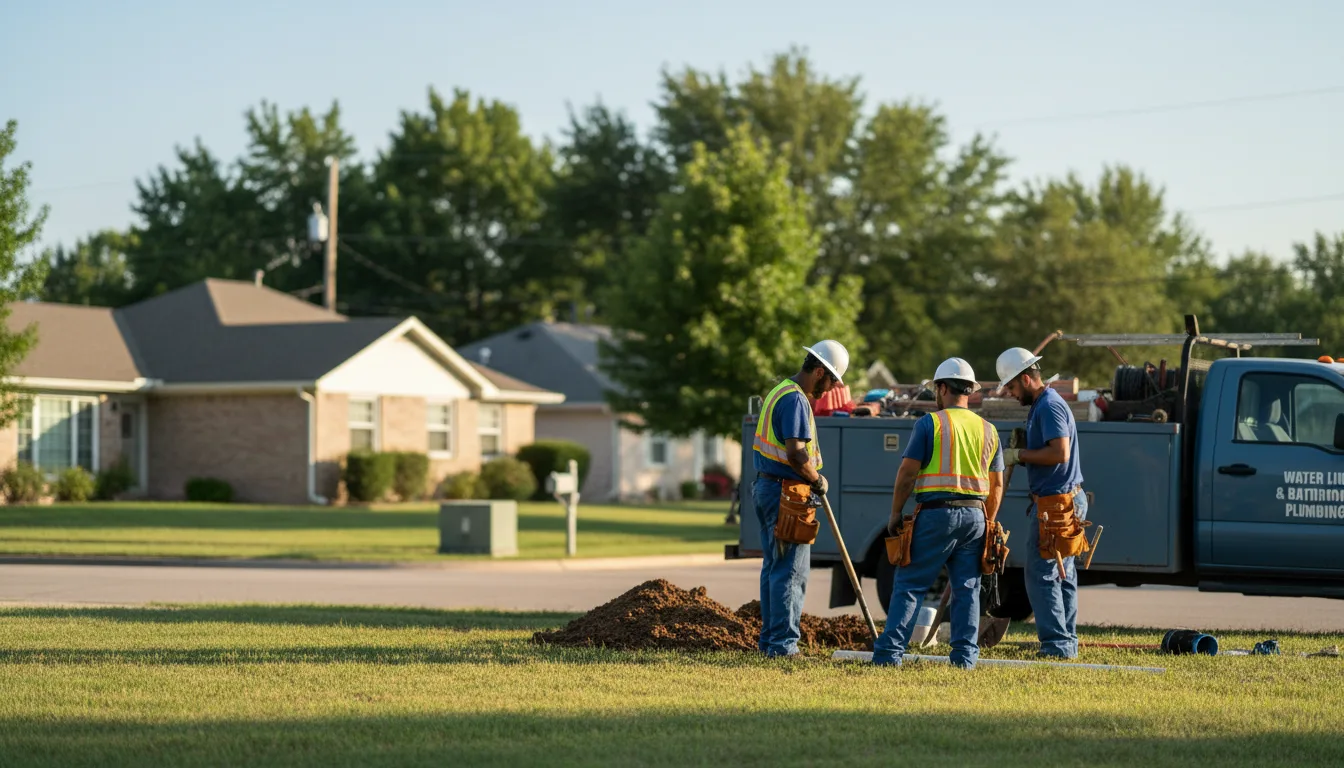 Residential water line and bathroom plumbing service in Brentford, SD